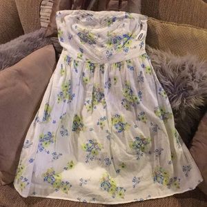 Old Navy floral strapless dress women’s sz 6 New